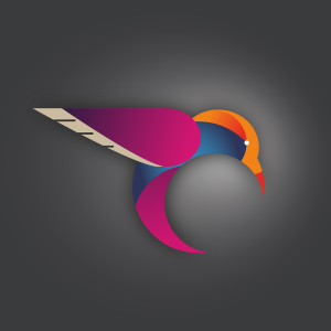 humming-bird, bird, nature, vector, logo, signet, abstract, design